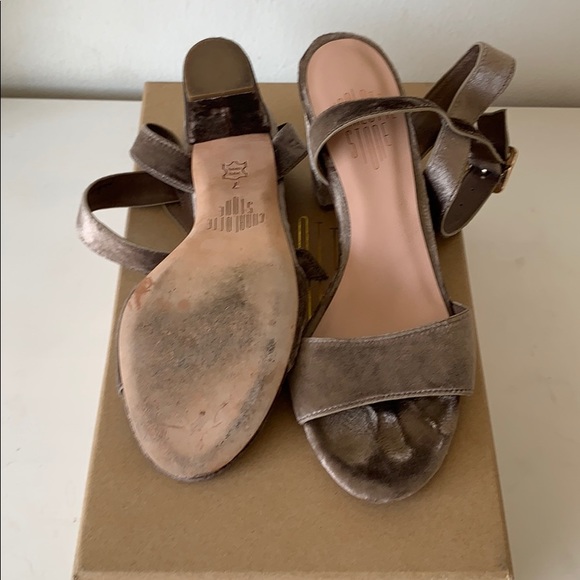 Anthropologie Charlotte Stone Samia Heels (slate) - Picture 6 of 6